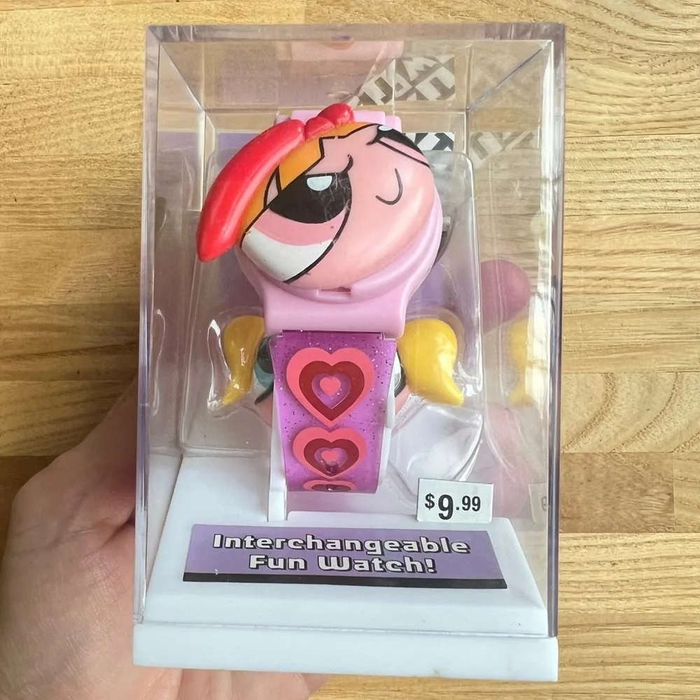 Vintage Cartoon Network the Powerpuff girls interchangeable heads digital watch